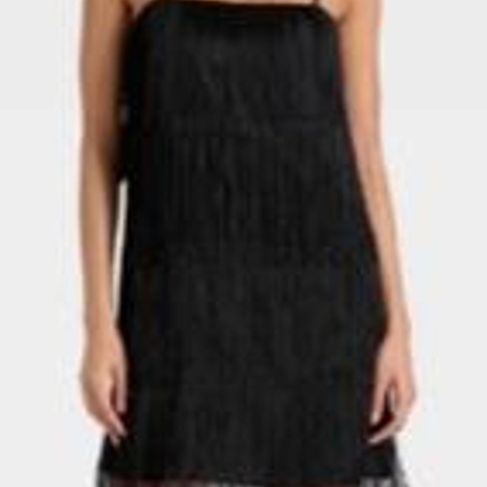 A New Day Women's Fringe Mini Dress with Adjustable Straps Flowy Fringe Dress